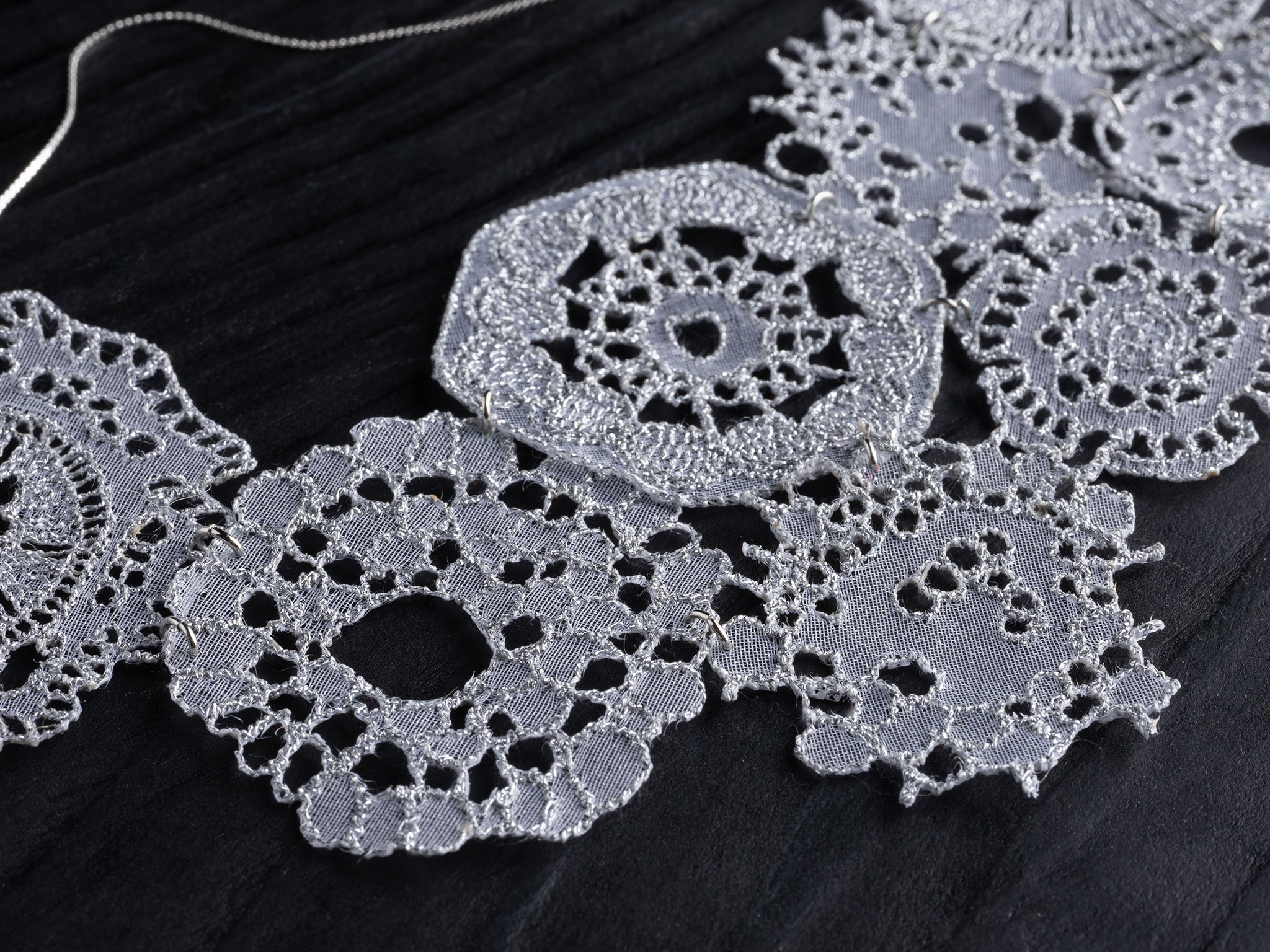 維管束 lace necklace Silver – yuki onizuka